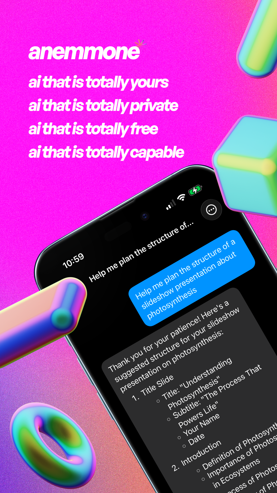 anemmone Chat Screenshot